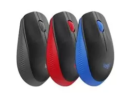 Logitech M190 Wireless Mouse - Charcoal ,Blue, Red