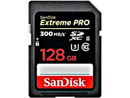 SanDisk 128GB 300mb/s Extreme PRO UHS-II SDXC Memory Card