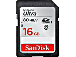 SanDisk 16GB 80mb/s Ultra SDHC Memory Card